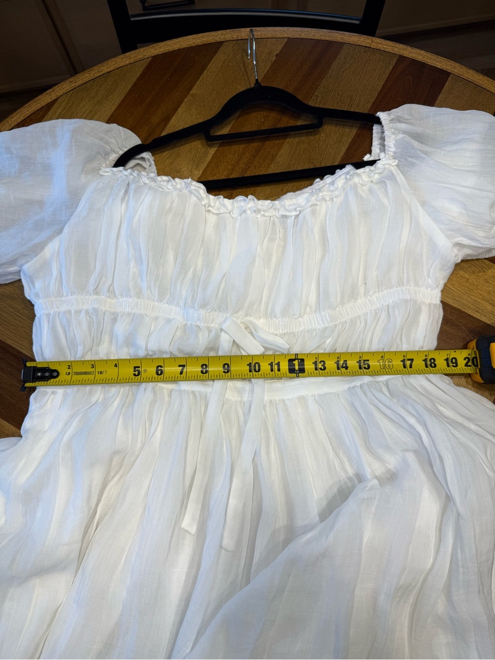 Osmanthus 01 Maxi Linen Romantic Off-Shoulder White Dress New with Tags - Picture 13 of 15